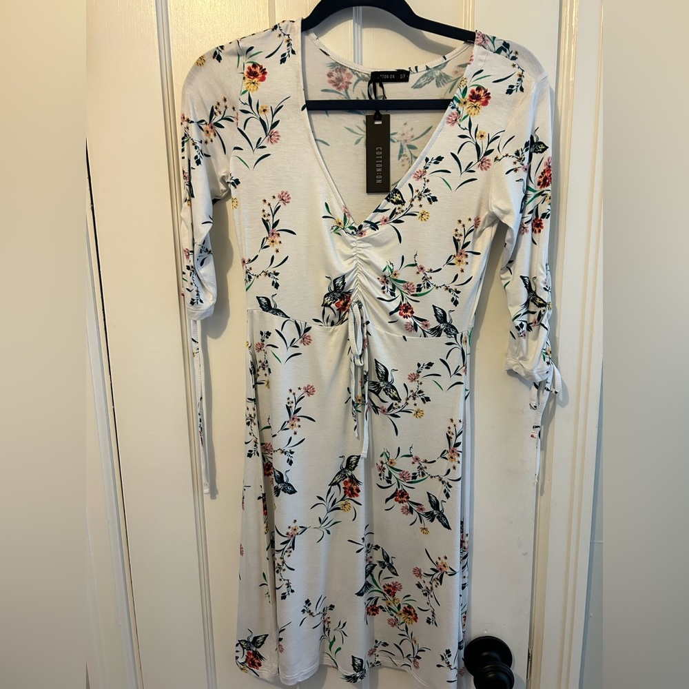 NWT CottonOn white floral dress